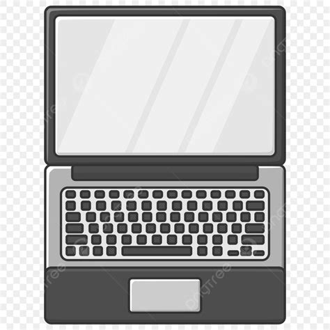 Gambar Ilustrasi Buka Laptop Hitam Laptop Teknologi Vektor Png Dan