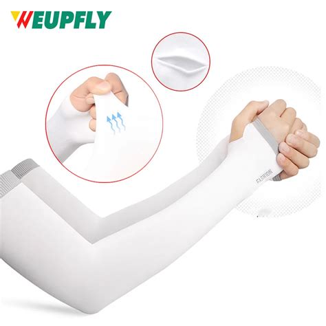 1pair Uv Sun Protection Arm Sleeves For Men Women Upf 50 Cooling Arm