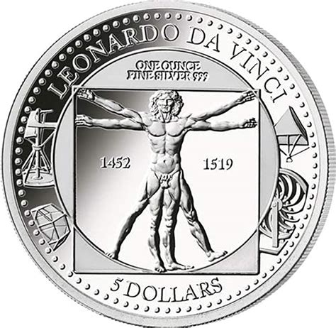 Buy Leonardo Da Vinci 500th Anniversary 1 Oz Silver Proof Coin 5