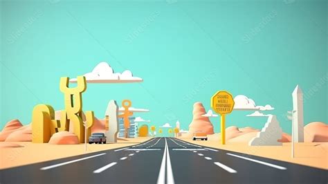 Highway Sunset Powerpoint Background For Free Download - Slidesdocs