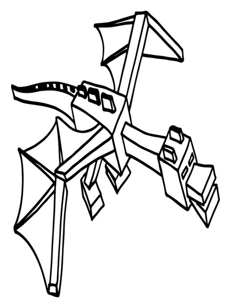 Minecraft Coloring Pages Ender Dragon