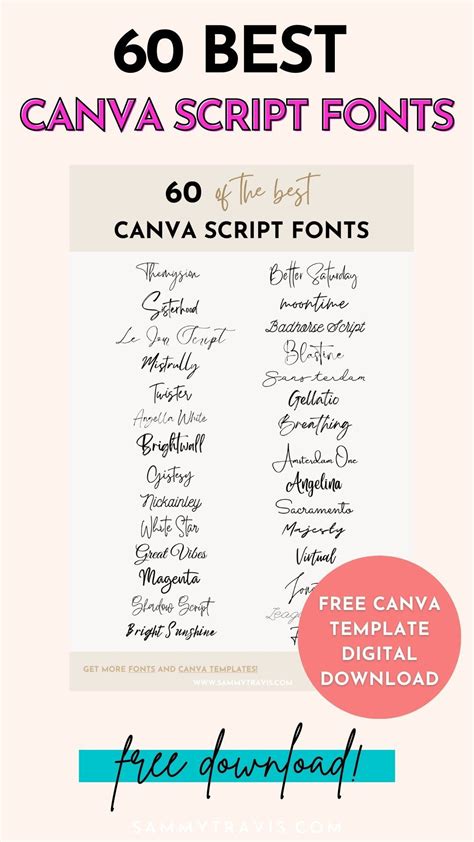 Best Canva Script And Cursive Fonts Handwriting Script Cursive Fonts