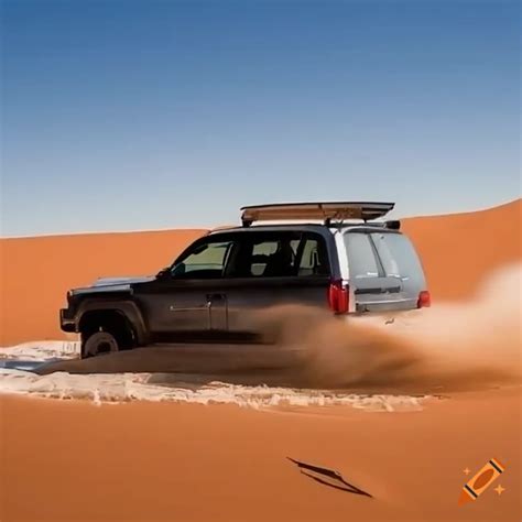 Toyota Land Cruiser Driving In The Desert On Craiyon