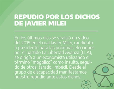 Repudio Por Los Dichos De Javier Milei Trabajo Social