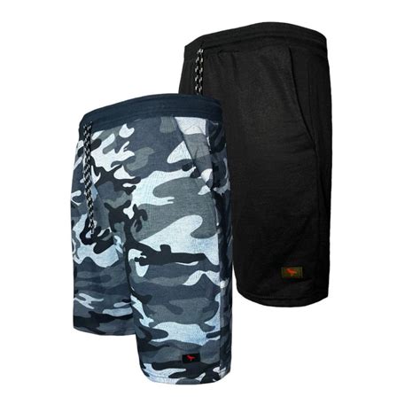 Kit Bermudas Moletom Academia Treino Masculinas Camuflada Algod O