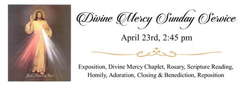 Divine Mercy Sunday & Novena - St. Joan of Arc Catholic Church