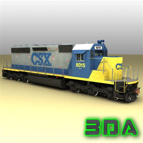 3ds max emd sd40 2 engines csx