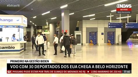 Brasileiros deportados Avião dos EUA 30 pessoas pousa em BH