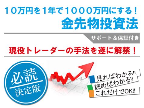 10万円を1年で1000万円にする！金先物投資法