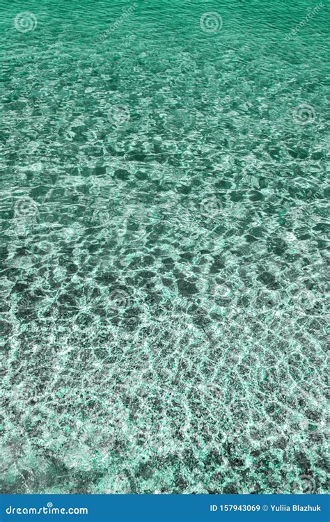 Ocean Sea Water Calm Waves Close Up Water Surface Background Stock