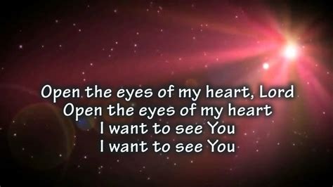 Open The Eyes Of My Heart Instrumental With Lyrics YouTube