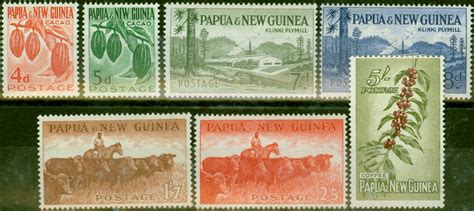 Papua New Guinea 1958 60 Set Of 7 SG18 24 V F VLMM Stamps Empire