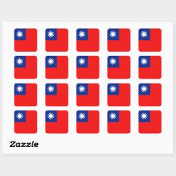 Taiwan Flag Sticker | Zazzle