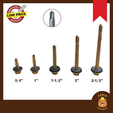 50pcs Iron Besi Self Drilling Hex Head Roofing Awning Screw