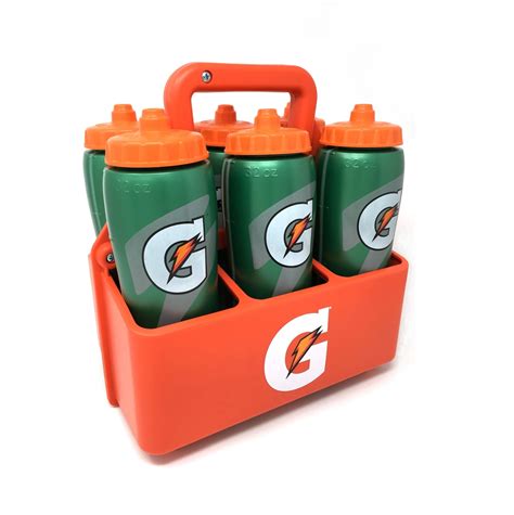 Gatorade Water Bottle Carrier With 6 32oz Squeeze Bottles