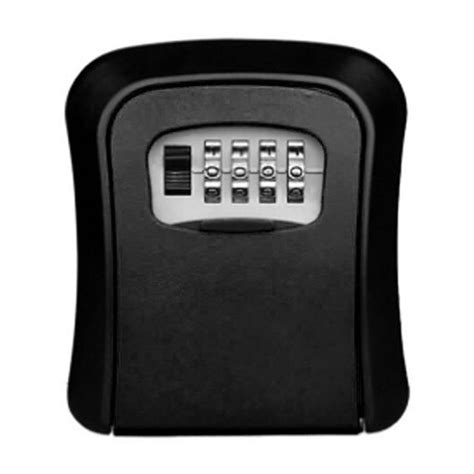 Key Lock Box Wall Mounted Aluminum Alloy Key Safe Box Weatherproof 4 Digit Combination Keys