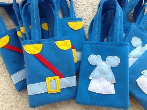 Cinderella And Charming Felt Party Bags Set Of 10 Party Favor Etsy