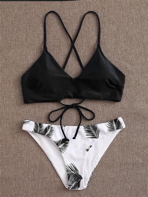 LC83309 SHEIN DWUCZĘŚCIOWY STRÓJ KĄPIELOWY BIKINI TROPIKALNY WZÓR S 15543136118 oficjalne