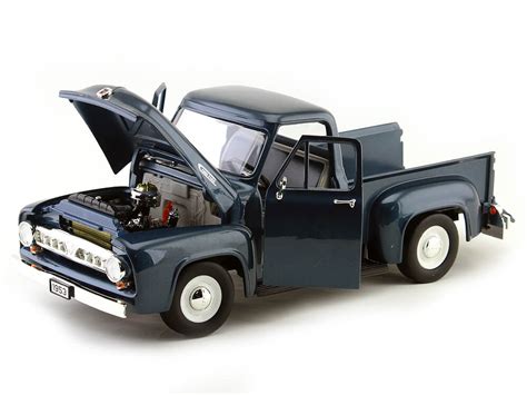 1953 Ford F 100 Pickup Azul Marino 118 Lucky Diecast 92148