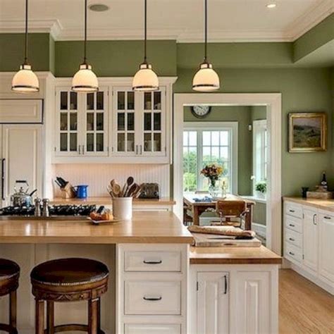 Sage Green Kitchen Cabinets With White Appliances Kitchen Ideas Style