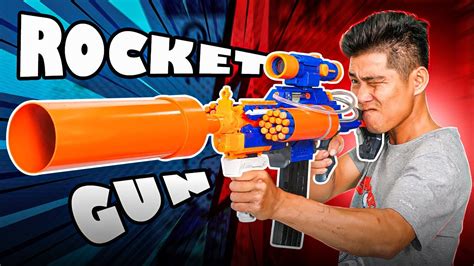 Nerf War Rocket Gun Battle Shot Youtube