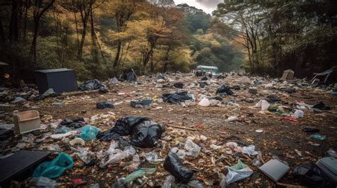 Fundo Natureza Suja E Lixo Fundo Uma Grande Quantidade De Lixo Deixada