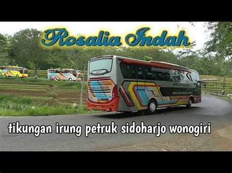 Aksi Bus Rosalia Indah Ditikungan Tajam Irung Petruk Sidoharjo Wonogiri