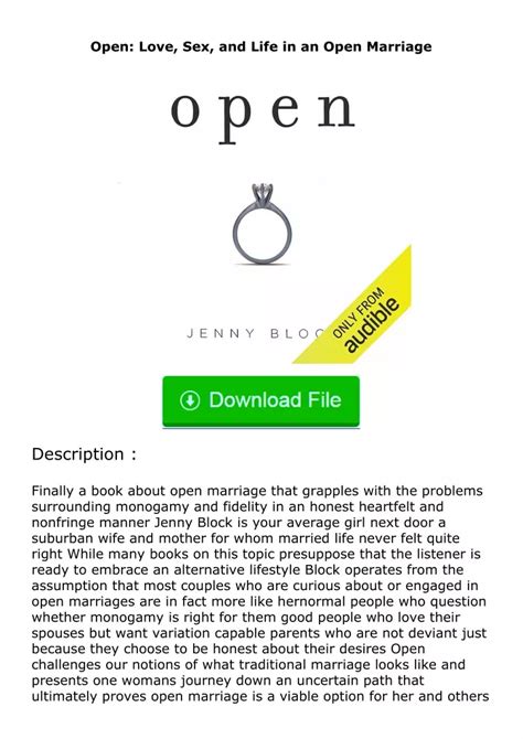 Ppt Pdf⚡ Read Online Open Love Sex And Life In An Open Marriage