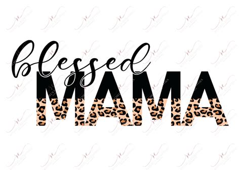 Blessed Mama Leopard And Black Ready To Press Sublimation Transfer P