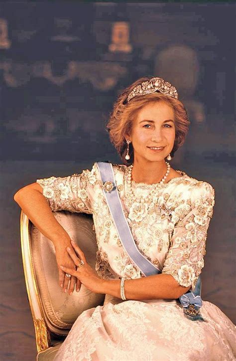 Queen Sofia Of Spain With Royal Crown Jewels