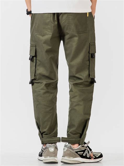 Emmiol Envío gratis 2023 Pantalones cargo tapered para hombre Verde XL