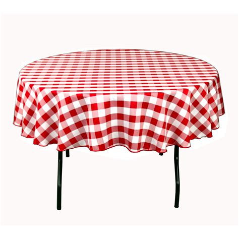 Linentablecloth Inch Round Polyester Tablecloth Red And White