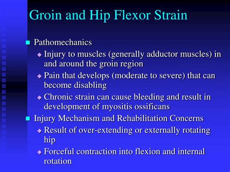 Ppt Chapter Rehabilitation Of Groin Hip And Thigh Injuries