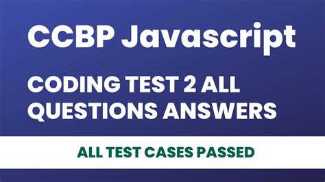 Javascript Coding Test 2 Solutions Ccbp Javascript Coding Test 2