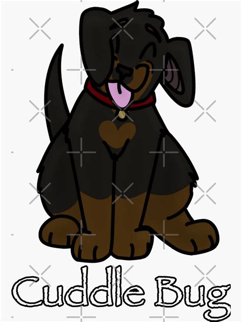 Rottweiler Cuddle Bug Sticker For Sale By Ceolsonart Redbubble