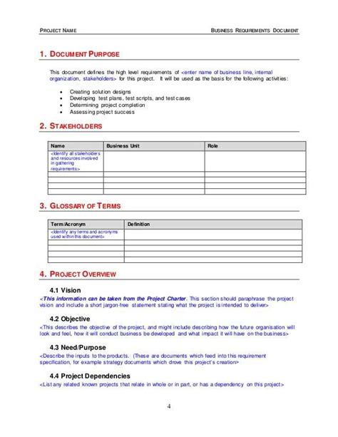 Business Requirements Document 39 Examples Format Pdf