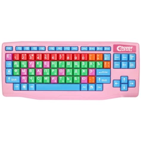 Купить Клавиатура CleverToys для детей (wireless, 2.4GHz, USB) (Розовый ...