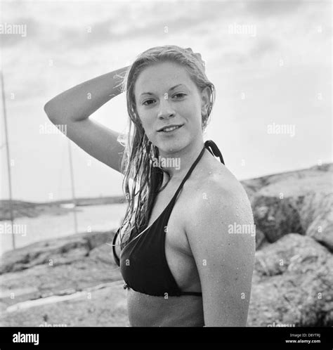 Women In Bikini Black And White Stock Photos Images Alamy