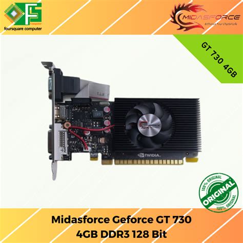 Jual VGA Midasforce NVidia Geforce GT 730 4GB DDR3 128 BIT Shopee