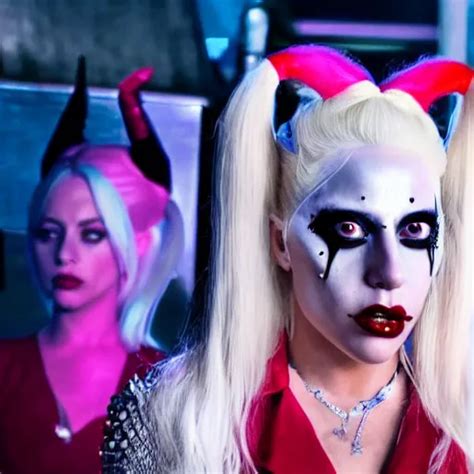 Lady Gaga As Real Life Harley Quinn Cinematic Stable Diffusion