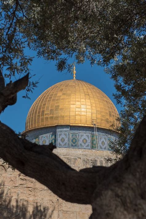 Dome Of The Rock Temple Mount Al Aqsa Mosque Jerusalem Israel Stock