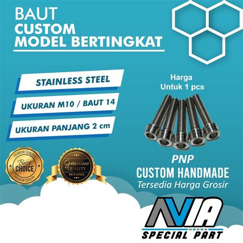 Jual Baut Drat M Baut Stainless Steel Model Bertingkat Ukuran