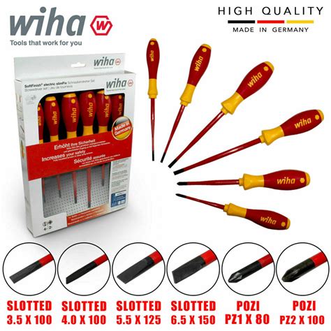 Wiha SoftFinish SlimFix Screwdriver Set Express Electrical