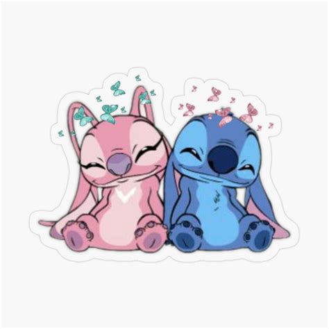 Stitch And Angel Sticker By Emilylao Stitch And Angel Stitch Drawing