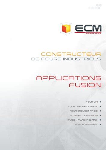 General Presentation ECM Technologies Catalogue PDF Documentation