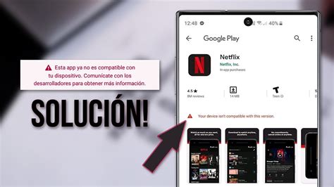 Solución esta app no es compatible con tu dispositivo