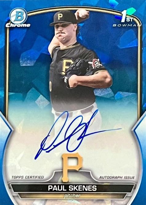 Paul Skenes Bowman Draft Sapphire Edition Cda Ps Chrome Prospect