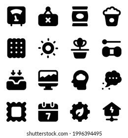 Pack Modern Technology Glyph Icons Stock Vector Royalty Free