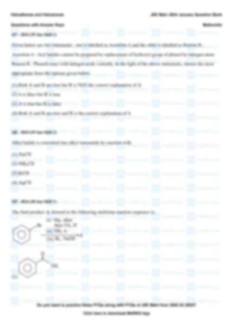 Solution Haloalkanes And Haloarenes Jee Main January Question