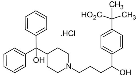 Fexofenadine hydrochloride, H1 receptor antagonist (CAS 153439-40-8 ...